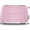 Toaster von Smeg in cadillac pink auf weißem Hintergrund