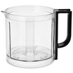transparenter Kunststoffbehälter passend für KitchenAid Zerkleinerer auf weißem Hintergrund