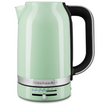 KitchenAid Wasserkocher in der Farbe Pistazie mit schwarzem Griff auf weißem Hintergrund