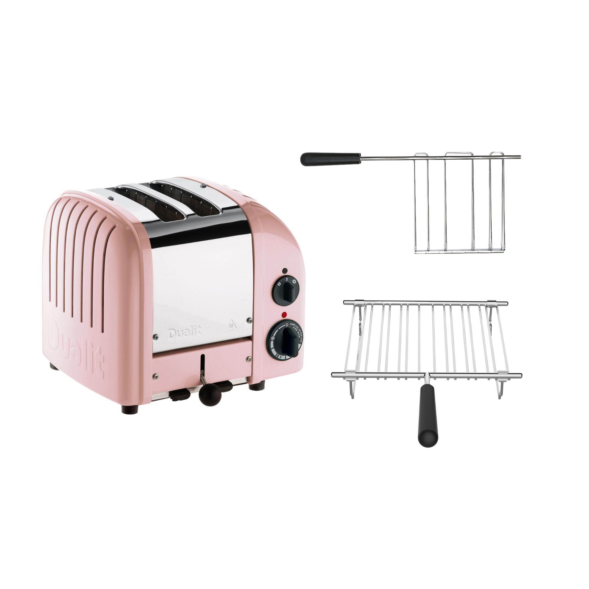 Dualit Toaster Paket 2, 2er Toaster mit Brötchenaufsatz und Sandwichzange