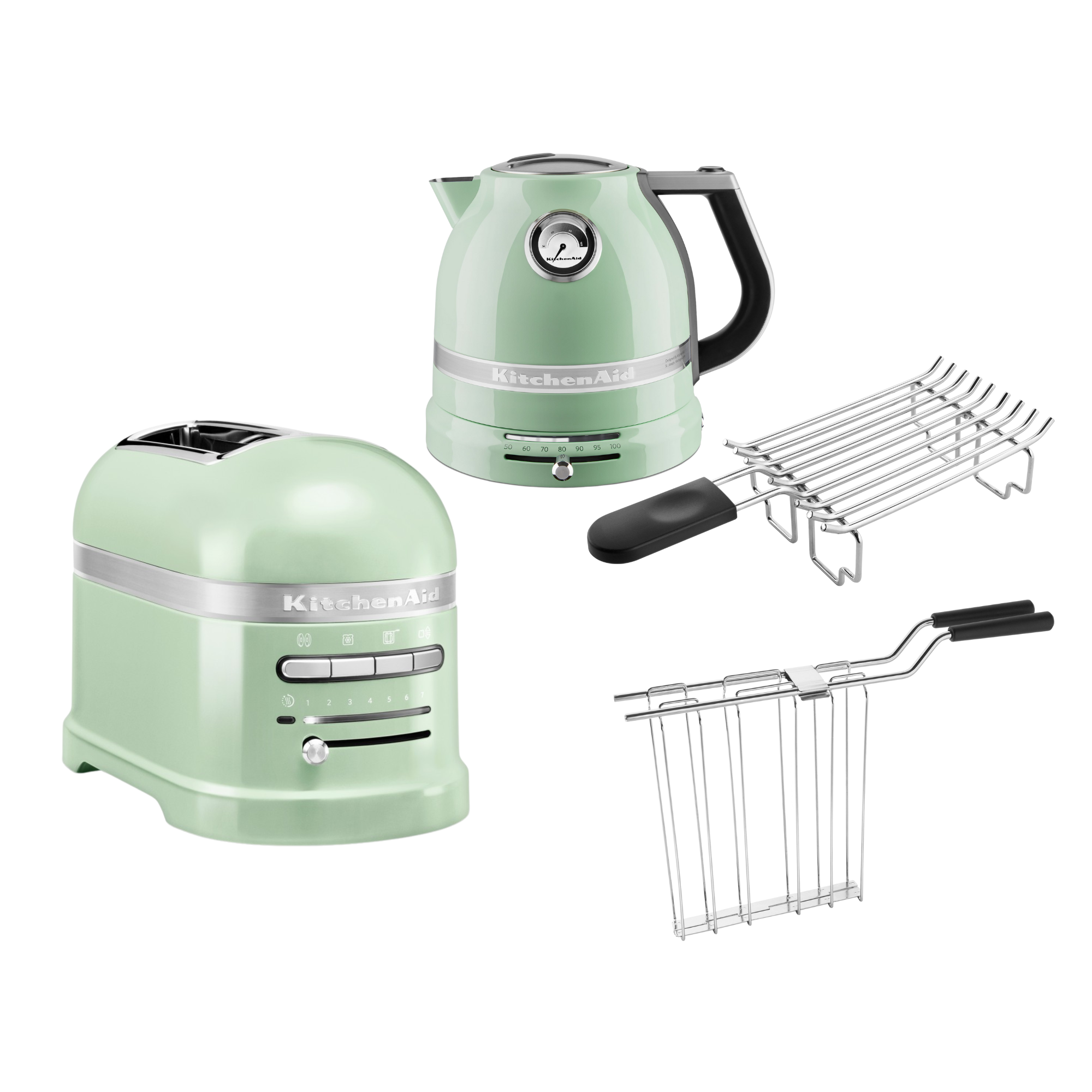 KitchenAid Artisan Frühstücksset inkl. Wasserkocher 5KEK1522, 2 Scheiben Toaster 5KMT2204 und Brötchenaufsatz