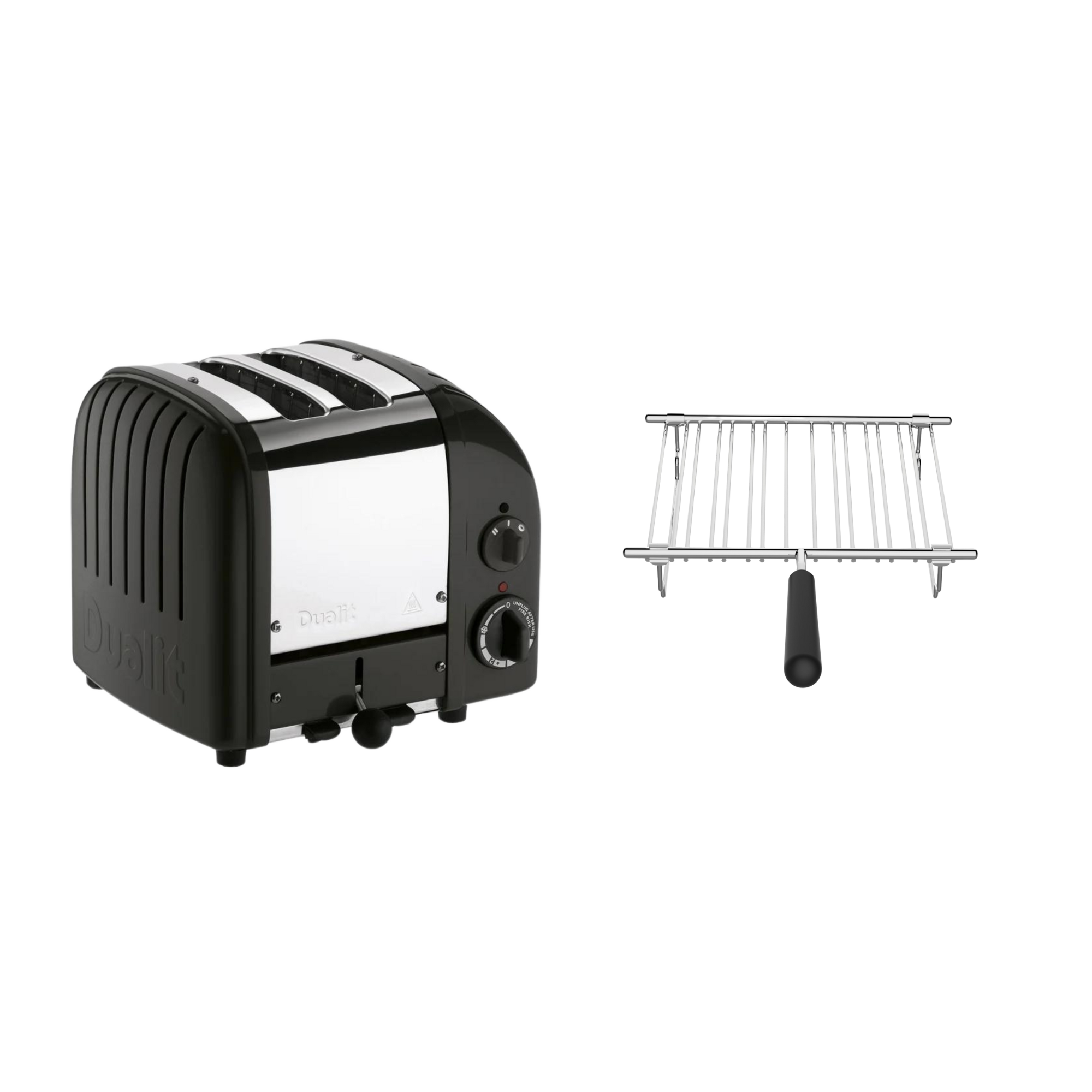 Dualit Toaster Paket 1, 2er Toaster mit Brötchenaufsatz