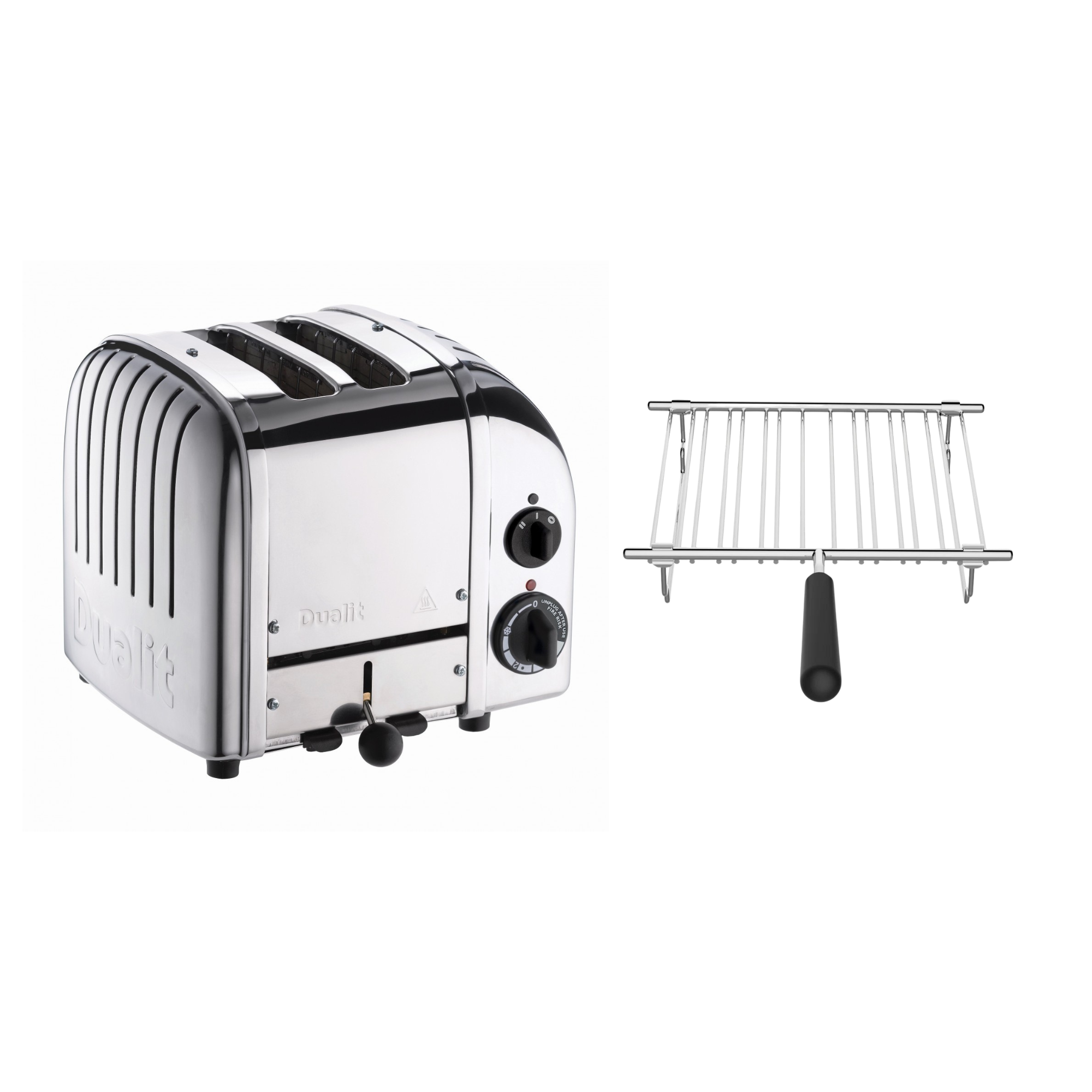 Dualit Toaster Paket 1, 2er Toaster mit Brötchenaufsatz