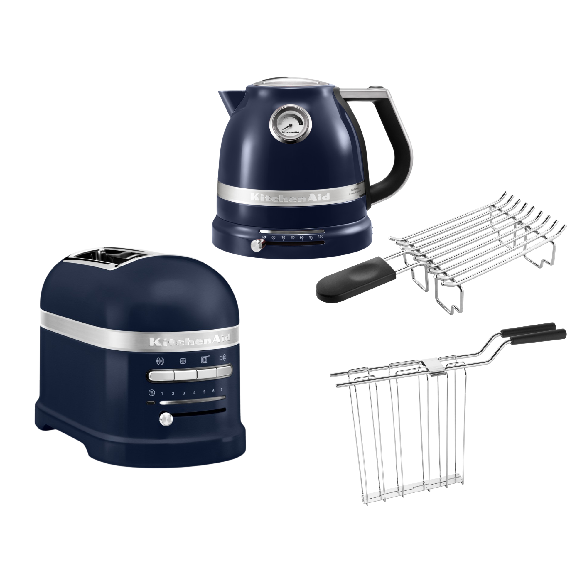 KitchenAid Artisan Frühstücksset inkl. Wasserkocher 5KEK1522, 2 Scheiben Toaster 5KMT2204 und Brötchenaufsatz