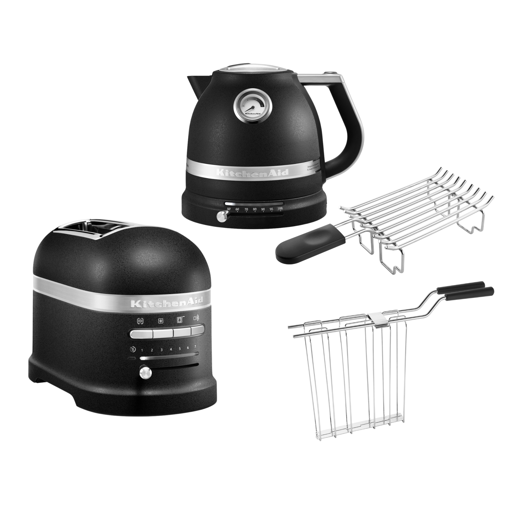 KitchenAid Artisan Frühstücksset inkl. Wasserkocher 5KEK1522, 2 Scheiben Toaster 5KMT2204 und Brötchenaufsatz