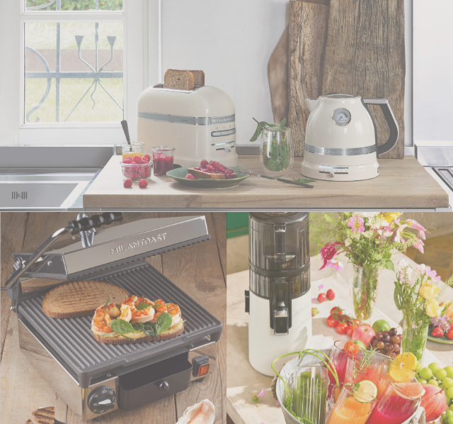KitchenAid Wasserkocher KitchenAid Toaster, Milantoast Kontaktgrill, Hurom Entsafter