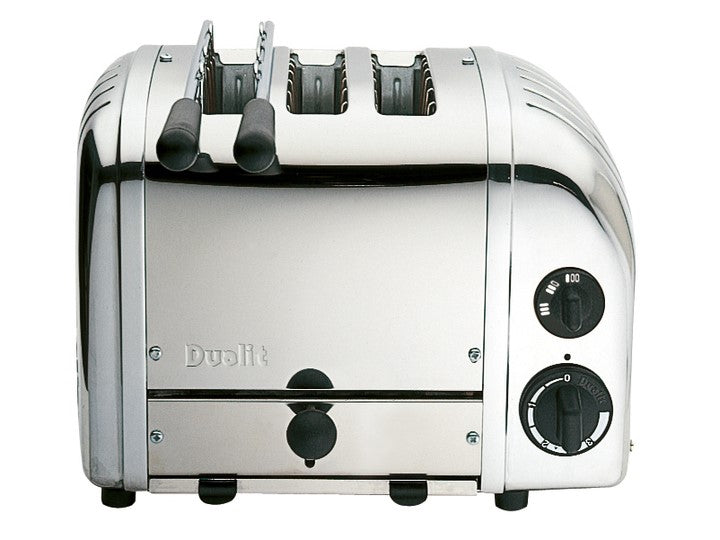 Dualit Frühstücksset inkl. 3er Toaster (inkl. Sandwichzange) + 1,7 L Wasserkocher und Brötchenaufsatz