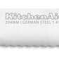 KitchenAid Brot-Backschüssel 5KSM2CB5BGS Grey Speckle mit KitchenAid Brotmesser KKFTR8BRWM+ Rezeptbuch Brot&Brioche